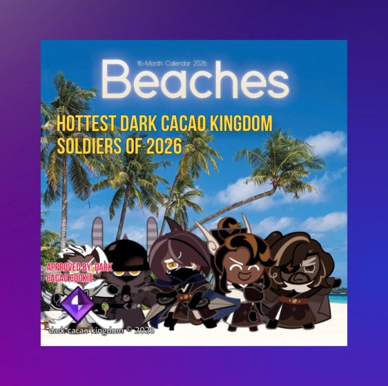 popcrumbscrk's tweet photo. 🚨 Dark Cacao Kingdom has released their annual "Sexy beach Dark Cacao Kingdom soldiers calendar" Of 2026. Now out for pre orders. https://t.co/Lf9YB9cNC5