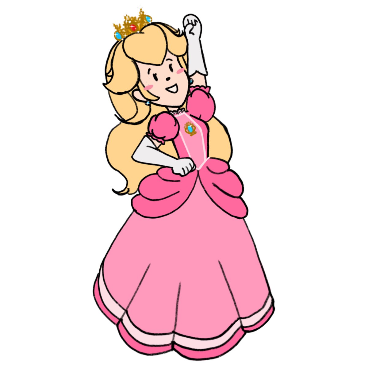 It’s literally her color pallet 🩷
(This drawing it’s the mini version of peach <3 )