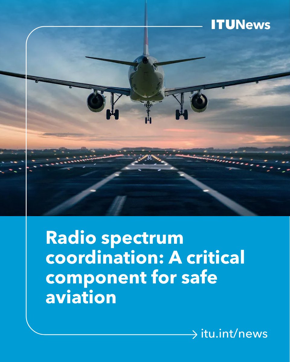 Modern aviation depends on reliable radiocommunication systems. 
Here's why radiocommunication matters, how <a href="/ITU/">Int’l Telecommunication Union</a> ensures #SafeSkies, and what's on the #ITUWRC-27 agenda for aviation itu.int/hub/2025/12/ra…