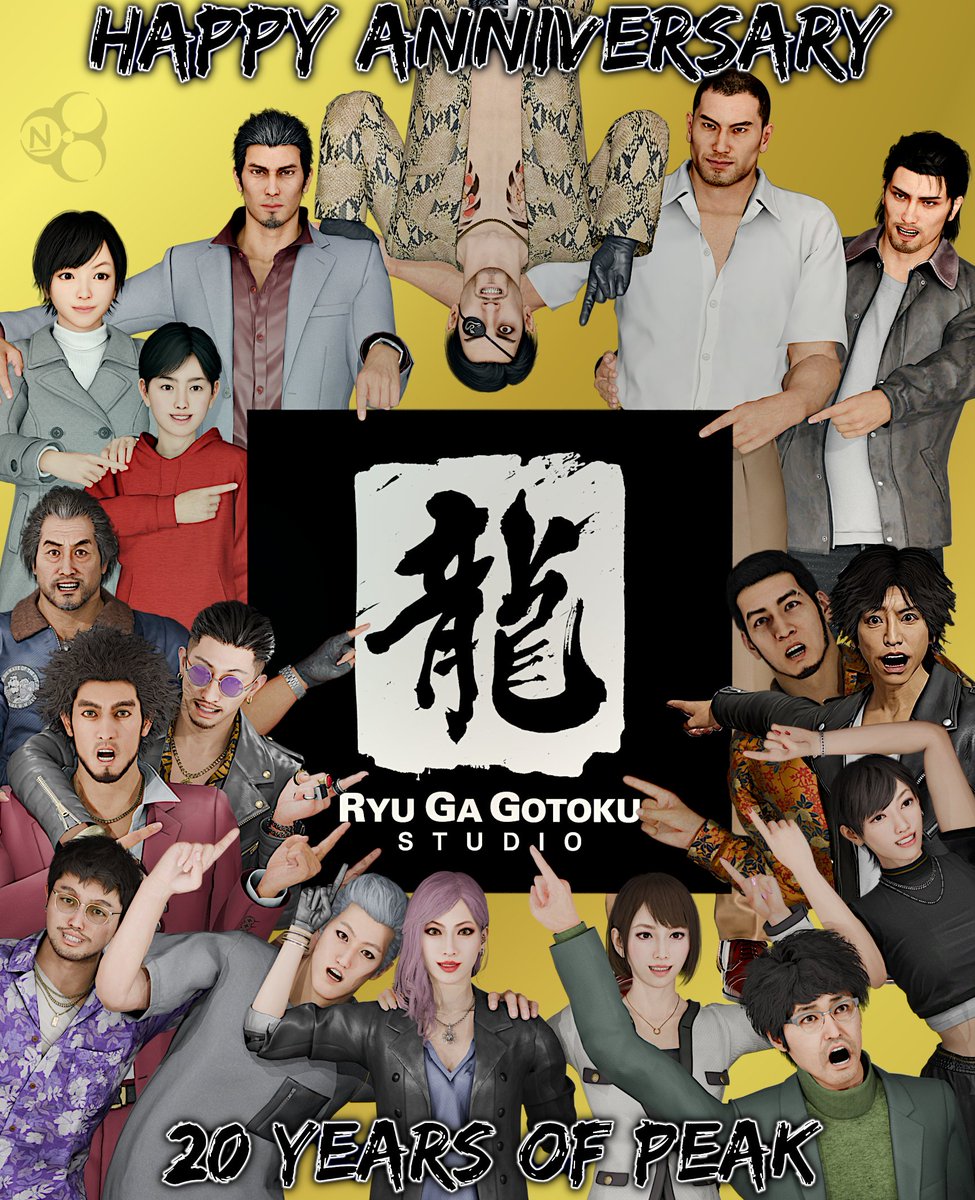 NothinToxic's tweet photo. Here's to 20 more! ✨🎈🎉
#Yakuza #LikeADragon #RGG #龍が如く #龍が如く20周年 https://t.co/jZLlayYDkX