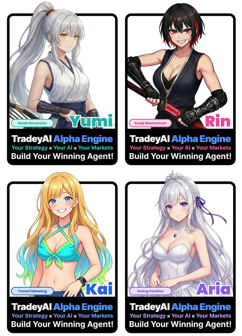 Yeni yapay zekâ destekli TradeYAI Alpha Engine yayında!🚀

Kendi AI trading ajanını tasarla ve 10.000$ simülasyon bakiyesiyle stratejini test et.

🧩 Stratejin × AI modelin × Seçtiğin Piyasalar
🏆 Kendi kazanan ajanını oluştur

Hemen dene: alpha.tradeyai.io