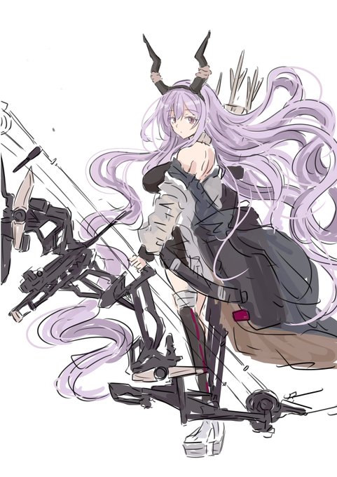 カッコいいティフォン描こうとすると立ちふさがる複雑怪奇なコンパウンドボウ 