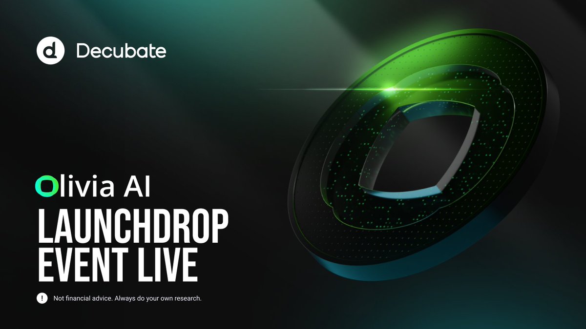 decubate's tweet image. 🚀 LaunchDrop LIVE — $10,000 in @Olivia_Network  Tokens!

1,250,000 $OLIVIA tokens are up for grabs in our official Olivia AI LaunchDrop.

 All you need is Bronze Tier or higher to participate.

Campaign ends: Jan 4, 2026 at 12:00 UTC
Vesting starts: Jan 4, 2026 at 12:20 UTC (20…