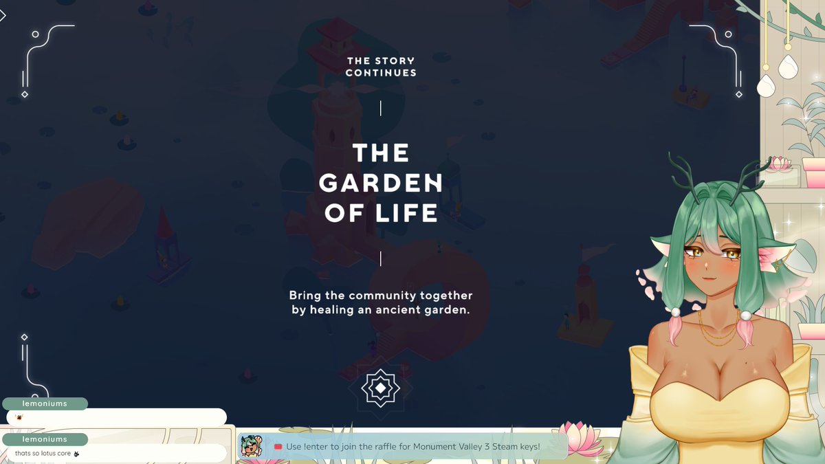 Playing the Monument Valley 3 DLC "The Garden of Life" and giving away 3 Steam keys! 

Come by stream through the link in bio to join~ Giveaway ends at 11AM GMT+8 (10AM EST)

Big thank you to <a href="/ustwogames/">ustwo games - THE GARDEN OF LIFE IS OUT NOW!🌷🌸🌼</a> for the opportunity!