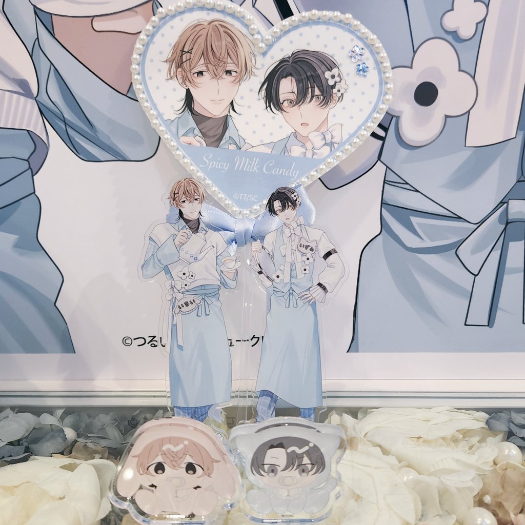 #つるいととファボテリア 
1回目🩵🤍
か、、かわいいいいい🫶🪽
急いでてドリンク飲んでから写真撮ってないことに気付いて慌てて撮ったので次ちゃんと撮ります🥹(🍆)

#スパイシーミルクキャンディ