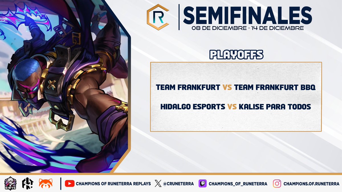 ➡️ ¡Entramos en semifinales! La batalla por el título se intensifica y solo los mejores siguen en pie 💫🗡️

¡Últimas series al mejor de 3 por un puesto en la gran final!