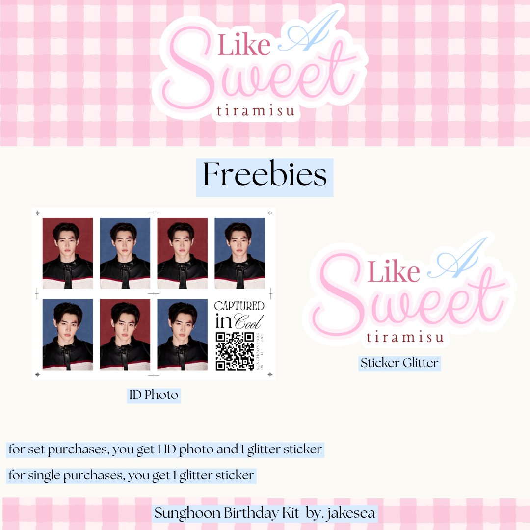 jakesea's tweet photo. rt / like are very appreciated 🩷

𝙎𝙬𝙚𝙚𝙩 𝙇𝙞𝙠𝙚 𝘼 𝙏𝙞𝙧𝙖𝙢𝙞𝙨𝙪 °. 🍰 ♡
sunghoon birthday kit by @jakesea

PO Period : Dec 8th — Dec 15th
🔗 https://t.co/OfD6MAG0pU

🌏 WW GO pls dm!

#SUNGHOON #��훈 https://t.co/g1UGBqclLx