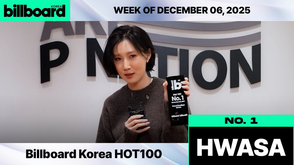 billboardkorea's tweet photo. https://t.co/obzCNmdK9V

12월 6일 주, "Good Goodbye"로 Billboard Korea HOT100 첫 1위를 장식한 화사의 솔직한 이야기와 비하인드 감정을 직접 들어보세요.✨

풀 버전 인터���는 지금 YouTube Billboard Korea 채널에서 확인하실 수 있습니다! ▶️ 

Billboard Korea HOT100 No. 1, HWASA, sent us a special video interview! 🔥📈

Watch the full interview now on the Billboard Korea YouTube channel! ▶️

#BillboardKorea #HOT100 #HWASA #GoodGoodbye  #Kpop #ChartNo1 #BillboardKoreaHot100 #Interview  #NewVideo #BillboardKoreaOfficial