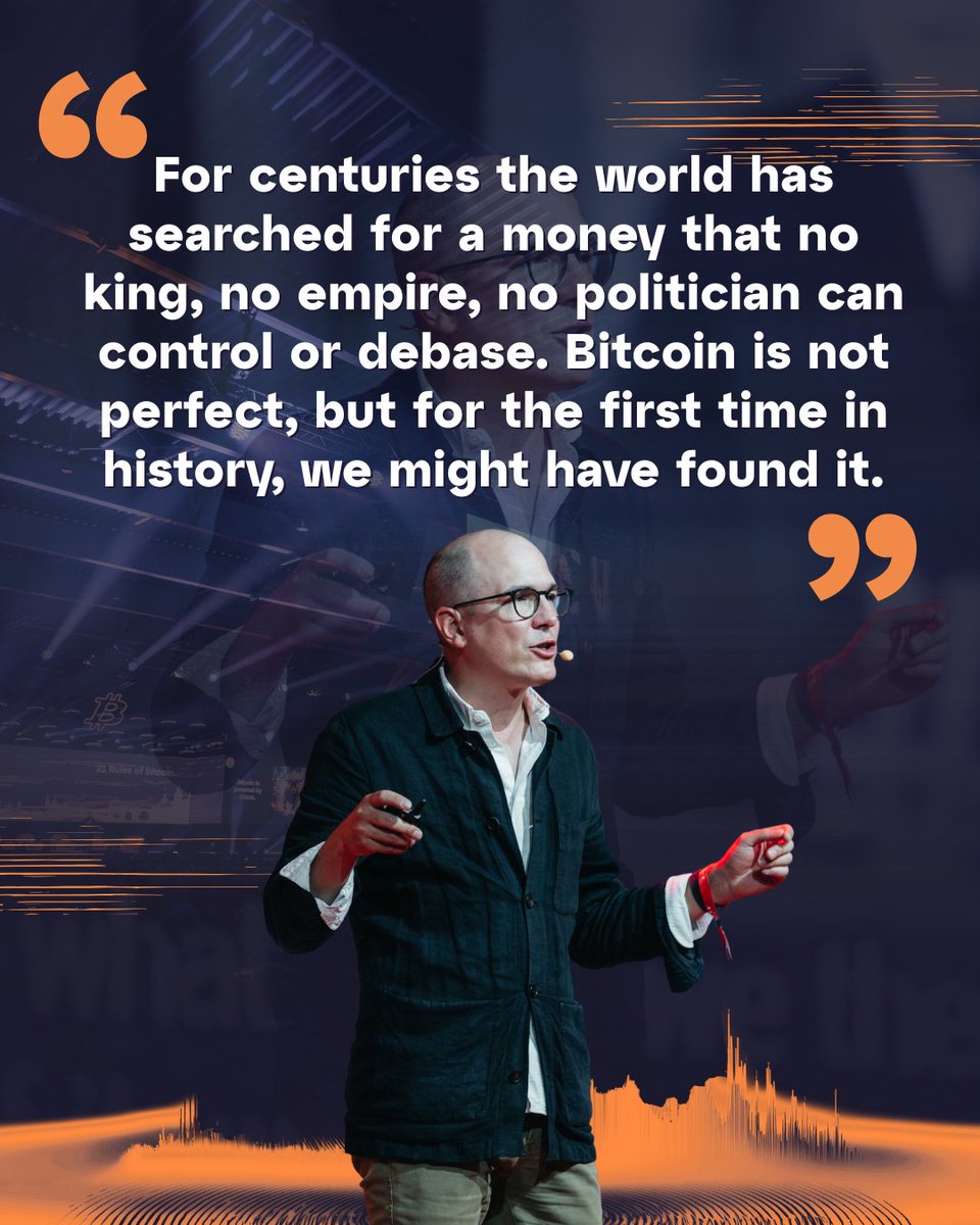🎙️ @NikoJilch at BTC Prague 2025: Humanity has always searched for  incorruptible money. With Bitcoin, we may have finally found it.