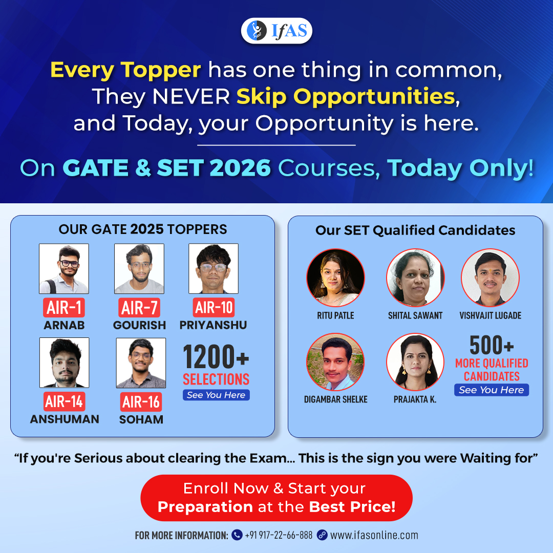 IFAS_Edutech's tweet image. 🔬✨ Science feels easy when concepts are clear. At IFAS, we focus on building strong foundations so students learn with confidence. 💡📘

Keep exploring, keep growing — all the best! 🚀🤍

#IFASEdutech #IFAS #CSIRNET #GATE