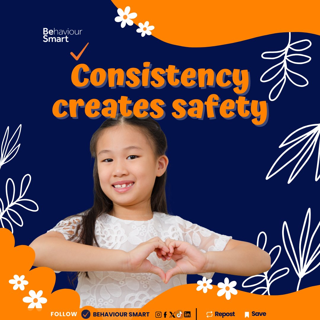 BehaviourSmart's tweet photo. Consistency isn’t about being strict, it’s about being predictable.

Kids don’t need “tough” adults, they need reliable ones.

See how Behaviour Smart supports consistent, trauma-informed practice 👇
https://t.co/tBXa1I2wDc 

#BehaviourSmart #PsychologicalSafety #SchoolCulture https://t.co/KJEYhJqWJK
