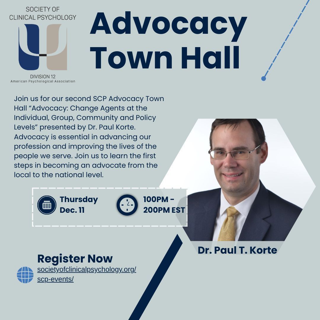 Society of Clinical Psychology (APA Div. 12) tweet media