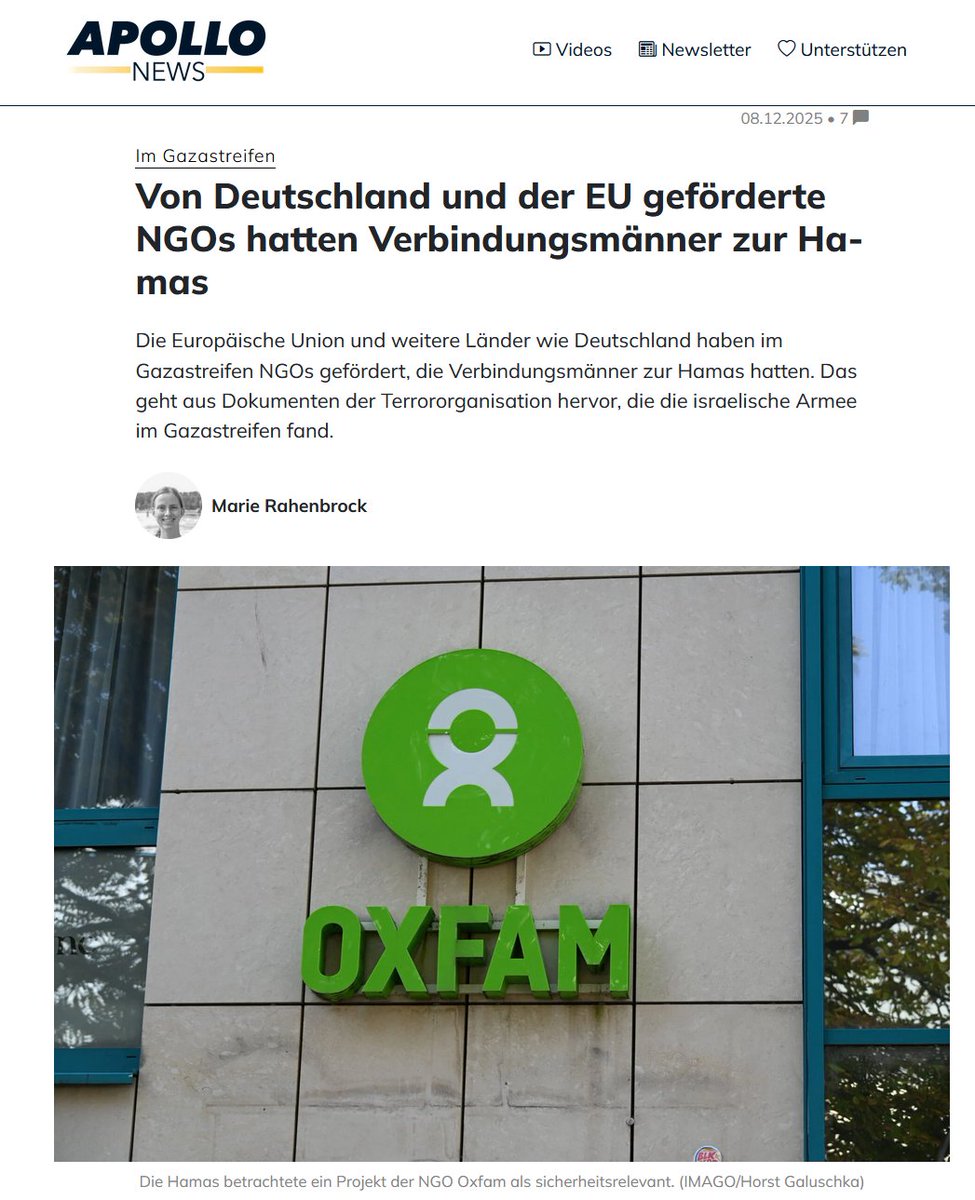 99,7% aller NGOs sind ein Krebsgeschwür, <a href="/Oxfam/">Oxfam International</a> gehört definitiv dazu !