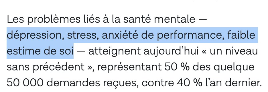 🔔 «Explosion des demandes d’aide chez Tel-jeunes», article de <a href="/jessicanadeau/">jessica nadeau</a>/<a href="/LeDevoir/">Le Devoir</a>.

Difficile de ne pas faire le lien avec notre marché scolaire où les autres élèves sont des compétiteurs.

ledevoir.com/actualites/soc…