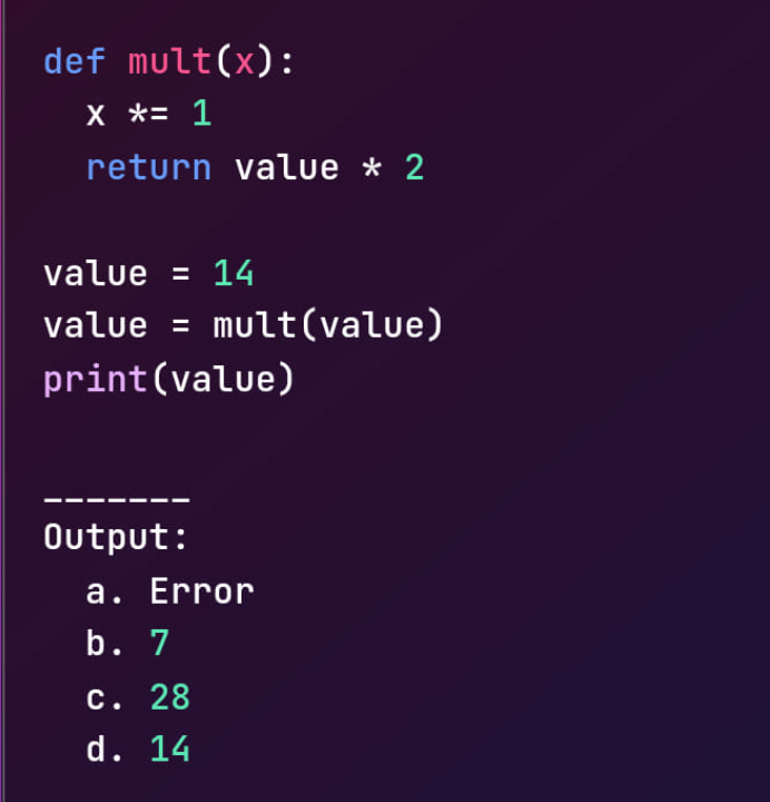 PythonPr's tweet image. Python Question / Quiz; What is the output of the following Python code, and why? Comment your answers below!