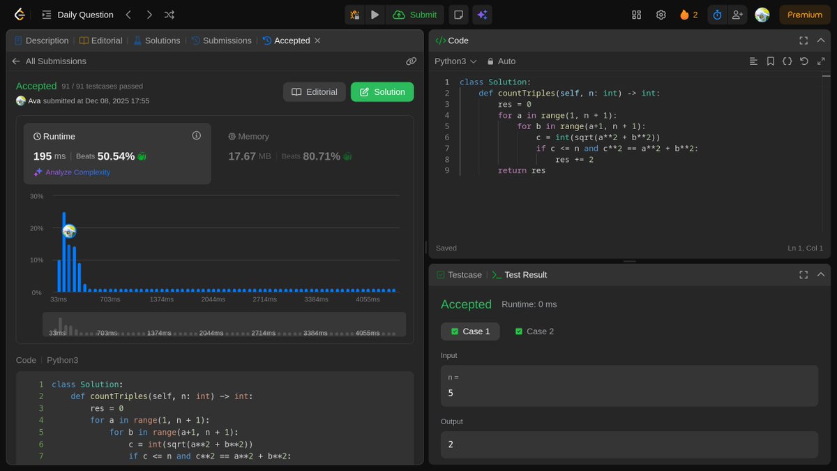 oddava's tweet image. Solved LeetCode POTD and some other past problems.

#LeetCode