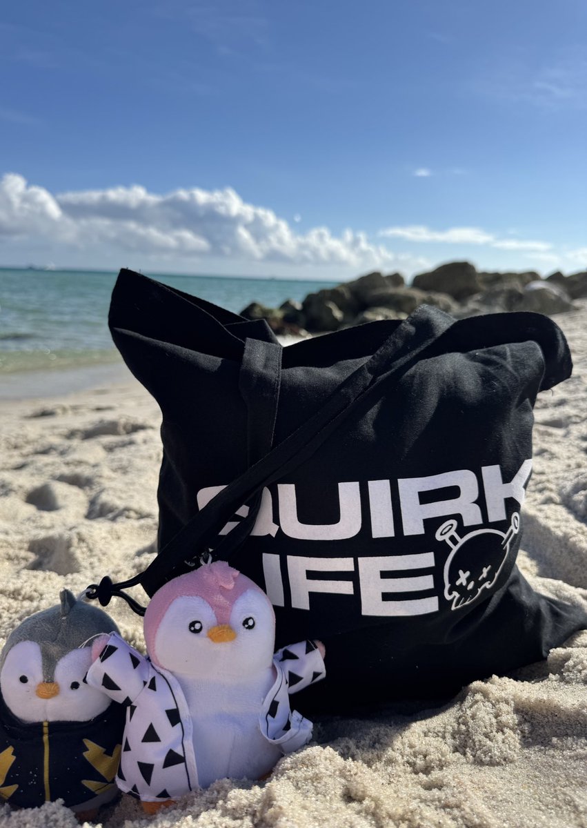 Had the best beach day in Miami because <a href="/quirkiesnft/">Quirkies</a> hooked me up!

Green candles today so I bought my first! Bear market so it’s just a lil 😄