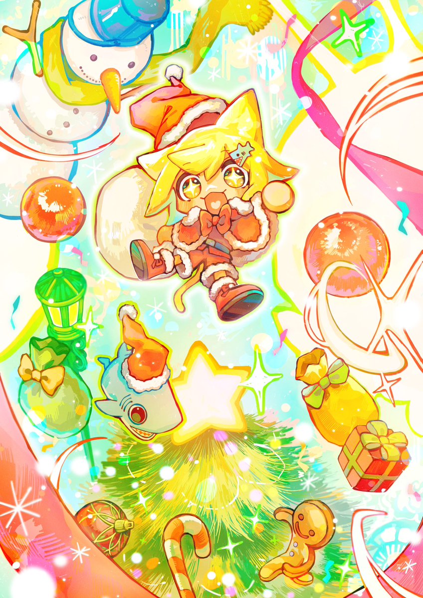 オレンジペコ ❀メリークリスマス❀リースオルゴナイト絵画 🎄🎁メリークリスマス✨️🎄