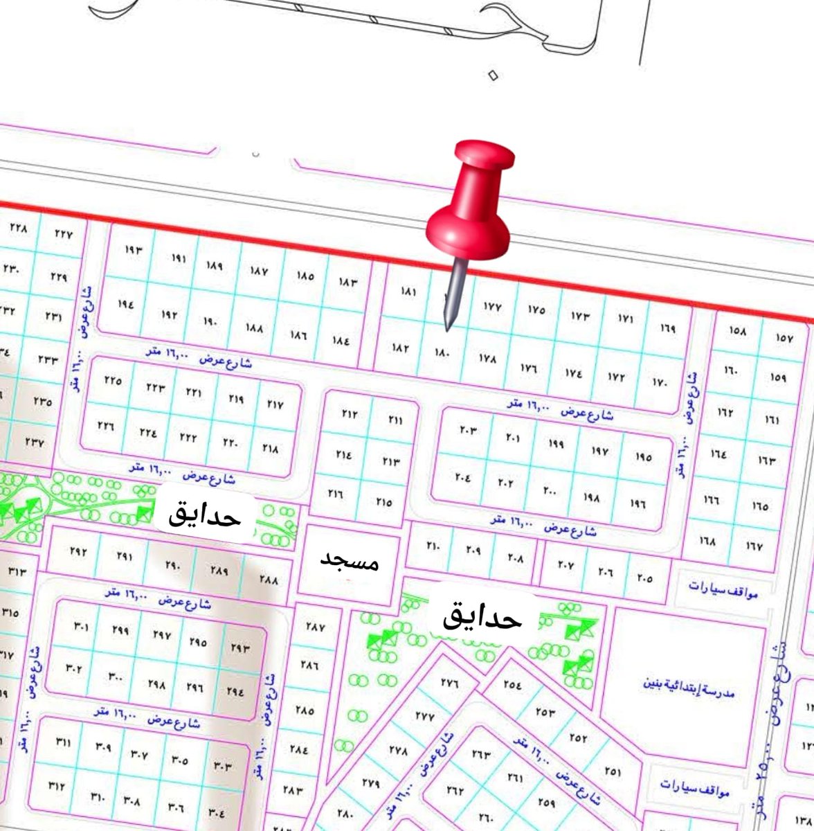 للبيع ارض جوهرة العروس 
حي الدرة 
2/ح  180
مساحه  536.5
شارع 16  جنوبي 
على حرف T
قريبه من مسجد وحدايق 
موقعها مرتفع ومستوي تبه 
نظيفه من النطاقات 
مطلوب 400 الف صافي 
مباشره من المالك 

maps.app.goo.gl/DoqXic5CtwbPhd…