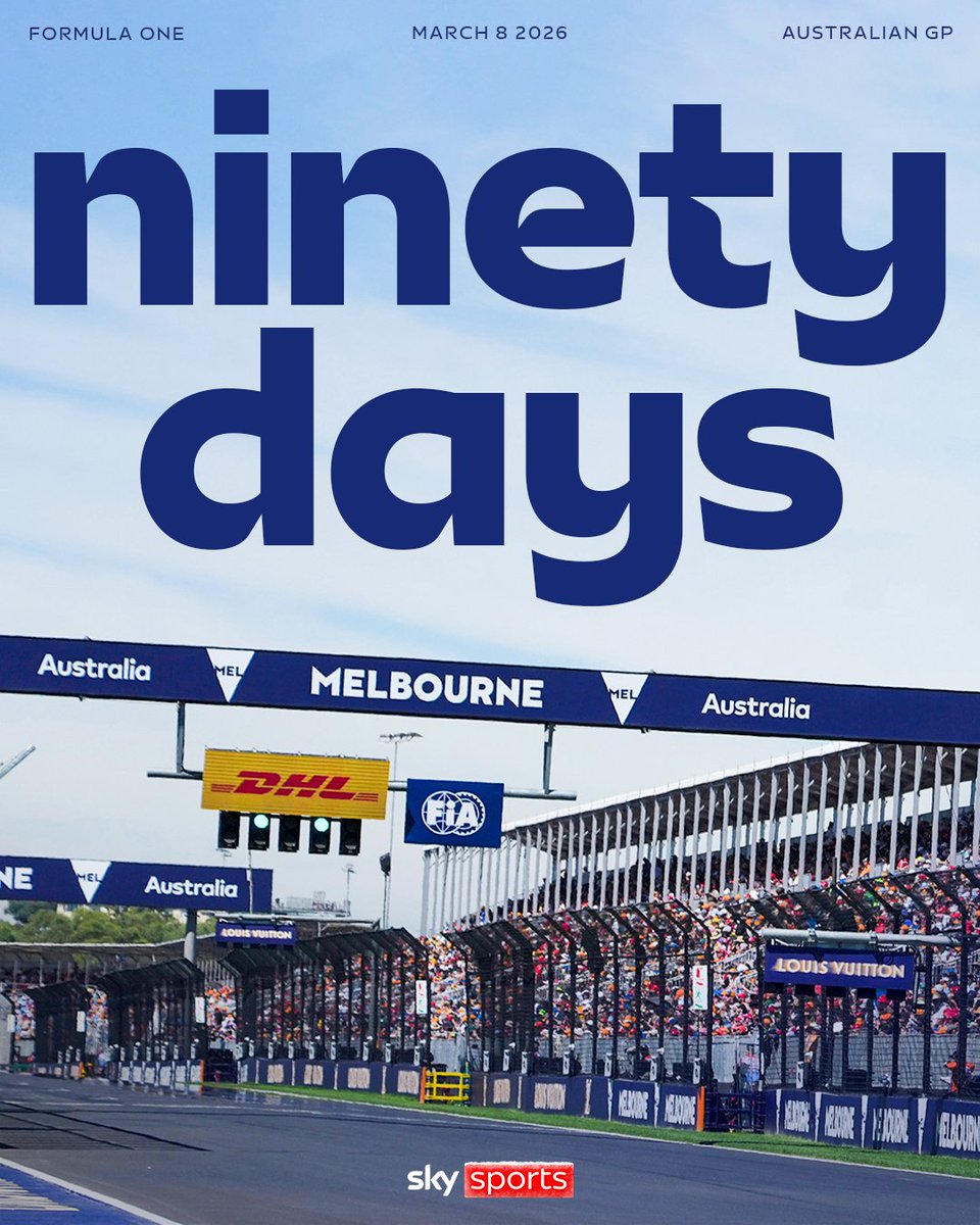 Already looking ahead 👀 

Just 90 days until lights out for the first race of 2026 in Melbourne 🇦🇺