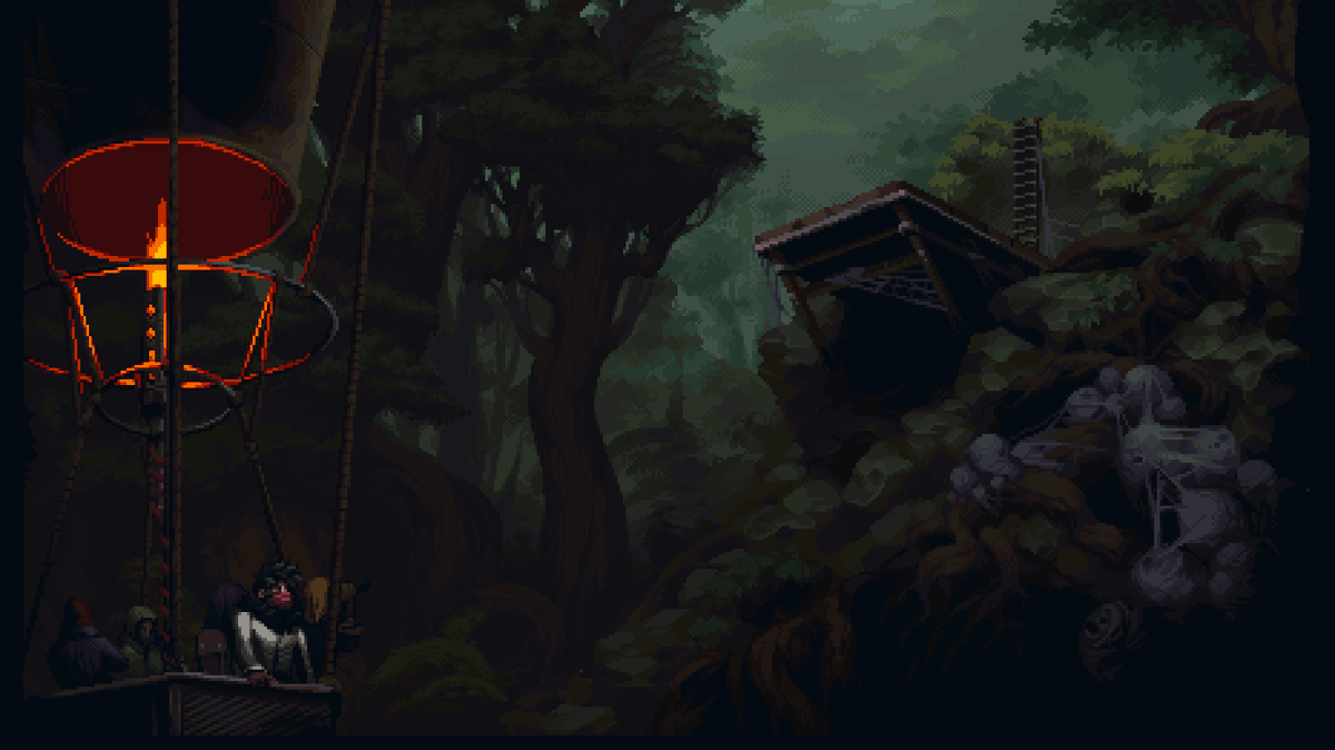 My #Xdaydev challenge is to finish animating this spider-y biome introduction art ASAP.

#gamedev #pixelart #ドット絵