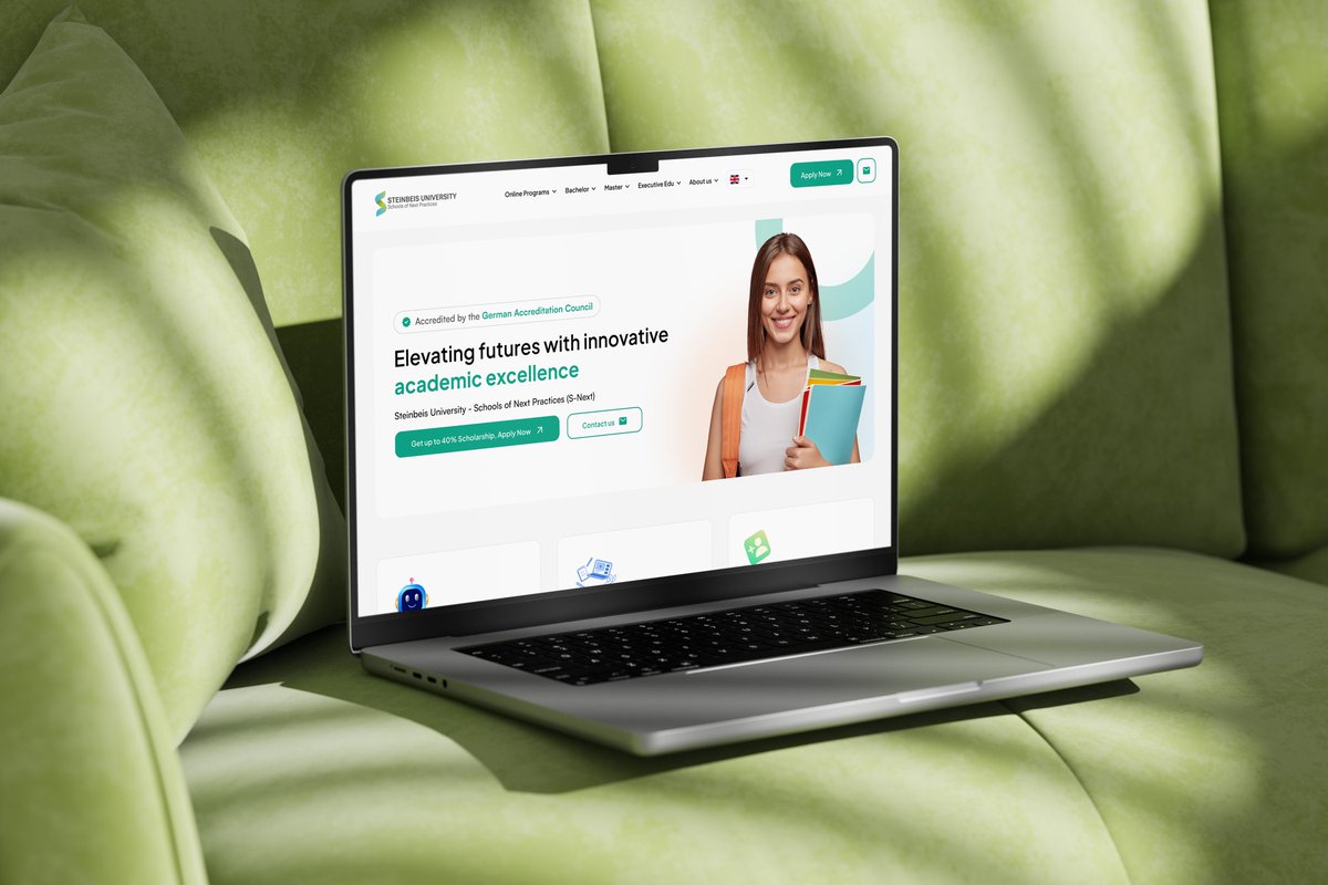 uixano's tweet photo. A brand with potential, refined with purpose. Our redesign for Steinbeis brings structure, clarity, and a stronger digital identity. https://t.co/ufpKPq7YsY