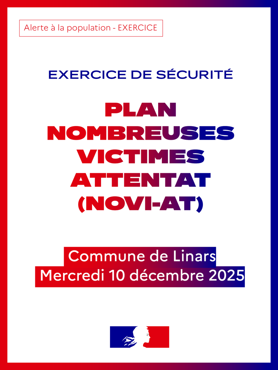 Image de Préfet de la Charente - #Exercice🚨 | Ce mercredi 10 décembre, la Mairie de Linars accueillera un important exercice de sécu