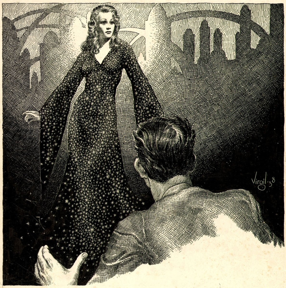 TomKmpf's tweet photo. illustrations by Virgil Finlay (1914-1971) https://t.co/QyOecagQOC
