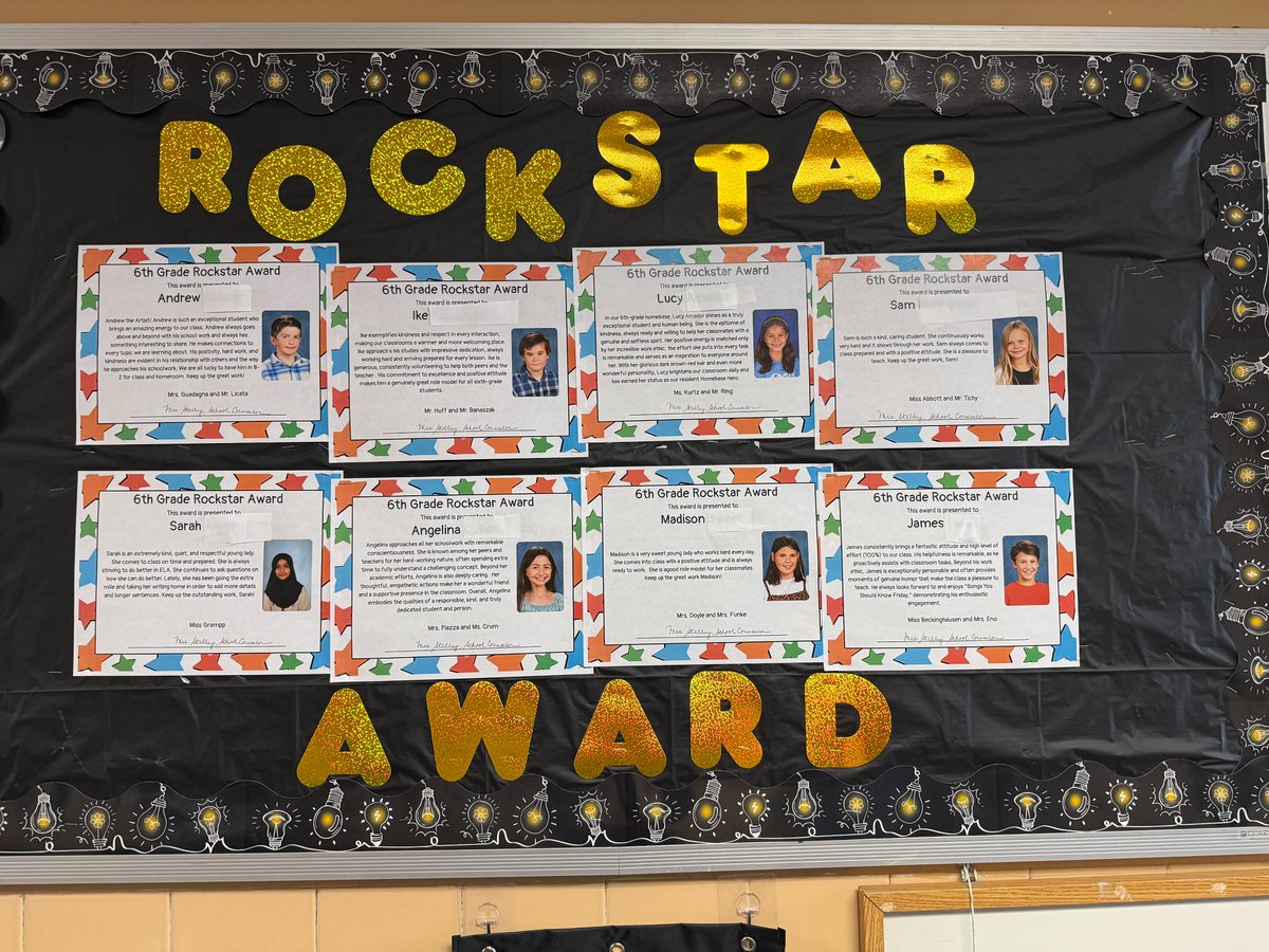 Our amazing 6th-graders are true rockstars, exemplifying leadership! They spread joy and love wherever needed. Keep up the great work!