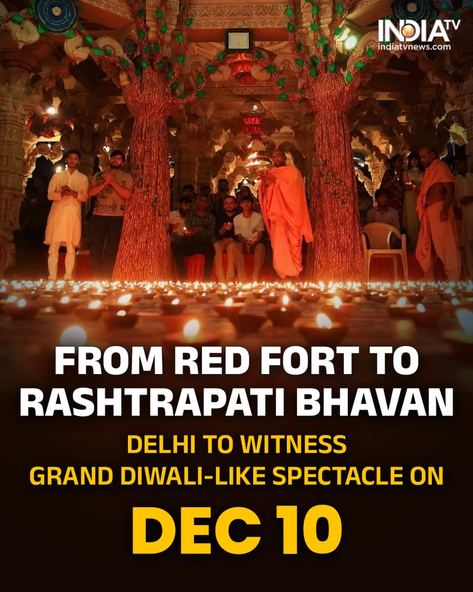 indiatv's tweet image. From Red Fort to Rashtrapati Bhavan, Delhi to witness grand Diwali-like spectacle on Dec 10: Here's why

Read more here:
tinyurl.com/2uwnapw2

#UNESCO #Diwali #worldheritage #CulturalMilestones #festivaloflights