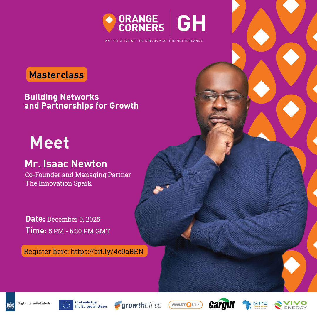 MEET THE SPEAKER
Isaac Newton Acquah, one of Africa’s leading ecosystem enablers, with 18+ years across tech, trade &amp; investment, joins us for a Masterclass on building networks and partnerships for growth.

📅 Tue, 9 Dec 2025 • 🕔 5PM GMT
Register here: bit.ly/4c0aBEN