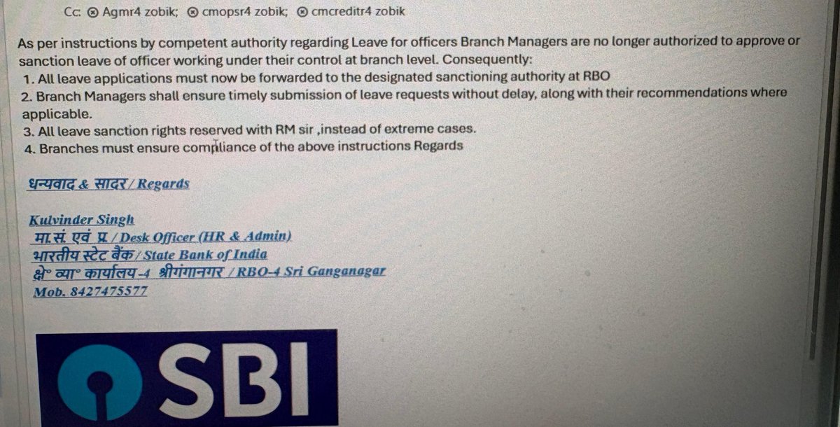 🔥 SBI’S NEW “REMOTE-CONTROL RAJ” WHEN AN RM THINKS HE OWNS EVERY BRANCH 🔥

<a href="/TheOfficialSBI/">State Bank of India</a> has officially entered the era of Dictator RM #Vichitra_Sharma, where one man sitting in an office believes he must control every breath taken in every branch.

A new brilliant invention