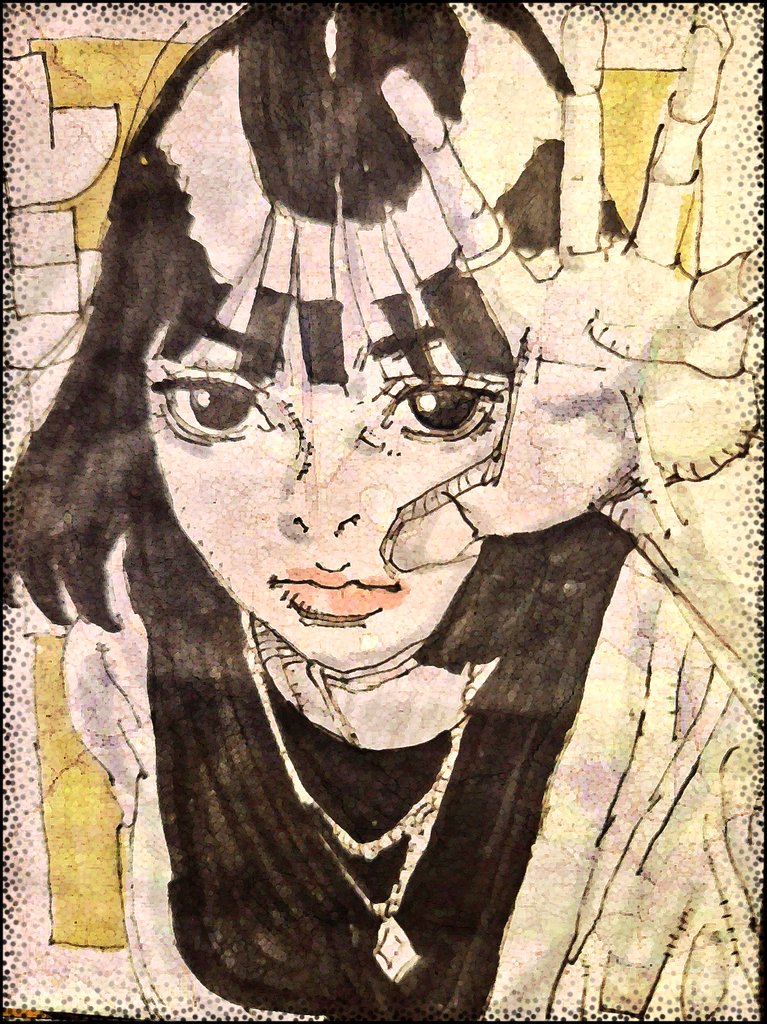 タイトル「先輩は臭う」抽象画 　手書き 落書向上委員会 #アナログ画 #アナログなぅ #らくがき #doodle いつも