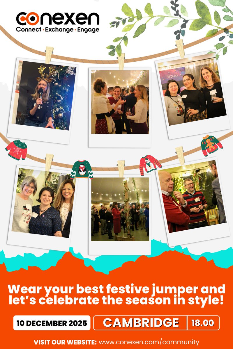 🎄✨ Embrace the Holiday Spirit! ✨🎄

We're bringing festive cheer to our final Cambridge event of 2025!

We'd love to see you in your best Christmas jumpers, whether it's a classic reindeer, a cheeky snowman, or those twinkling fairy lights you've been saving for the occasion.