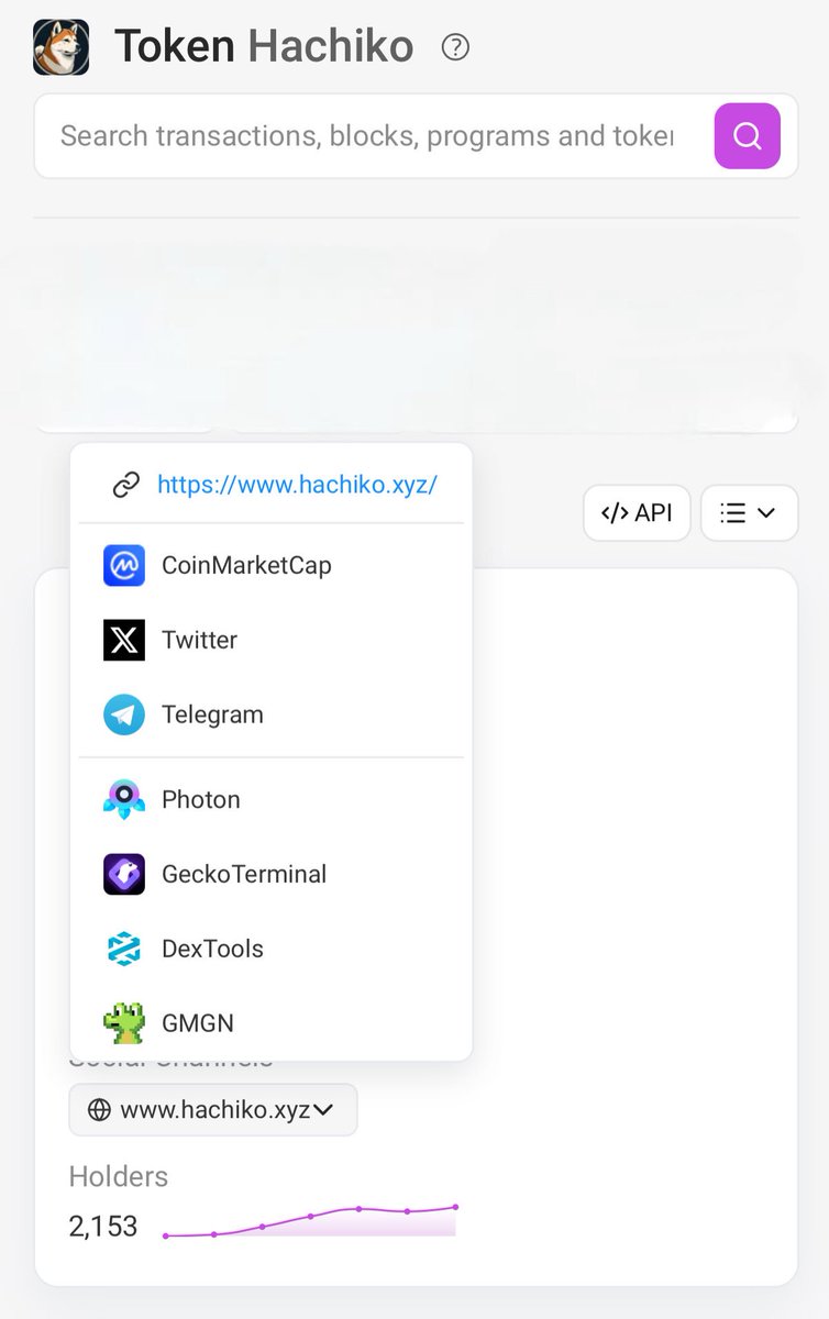 $HACHI socials + logo have been updated on Solscan .

Woof 🐶