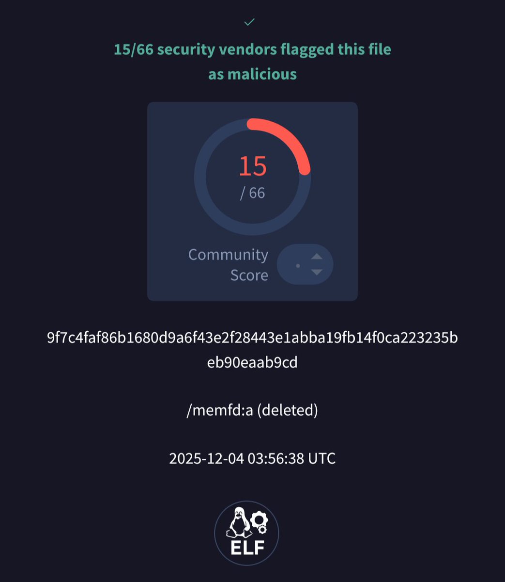 smica83's tweet photo. Another #vshell again... @abuse_ch
https://t.co/QdEAajszFZ https://t.co/4cc8F2g8re