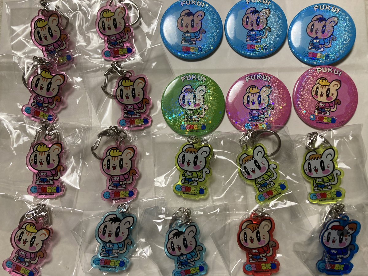 GENERATIONS 6IX SENSE ガチャ ジェ猫 缶バッチ ストラップ 譲：中務裕