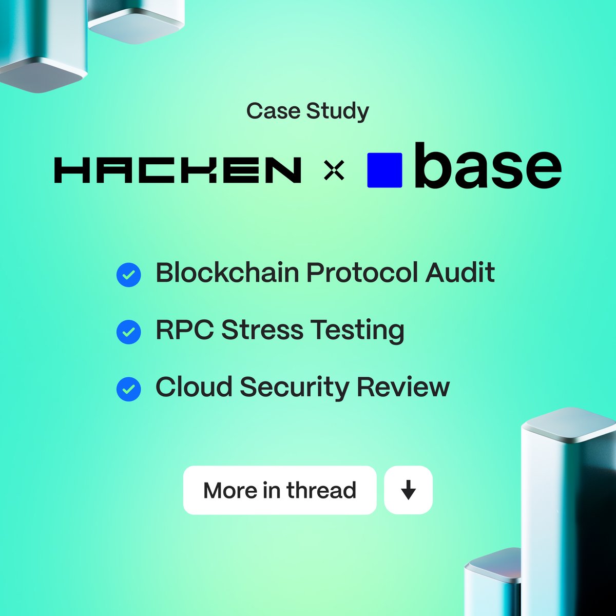 hackenclub's tweet image. When every layer is a target, security takes center stage.

We helped strengthen @base Chain – the open, scalable blockchain powering $12B+ in assets and billions of transactions.

Everything was tested and fortified under realistic stress conditions. Here’s how 👇