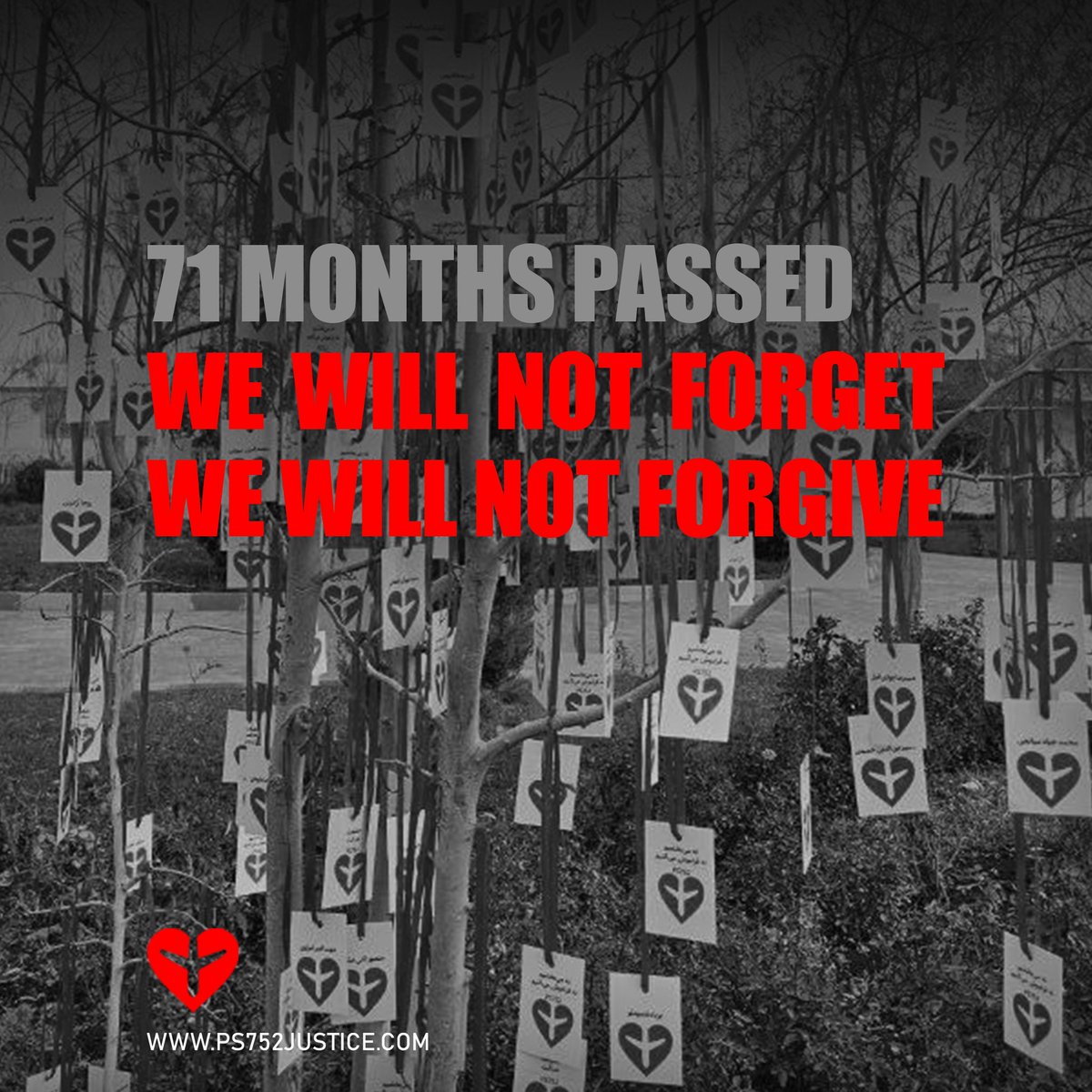 هفتاد و یک ماه گذشت...

#نه_میبخشیم_نه_فراموش_میکنیم 
#دادخواهی #ps752justice