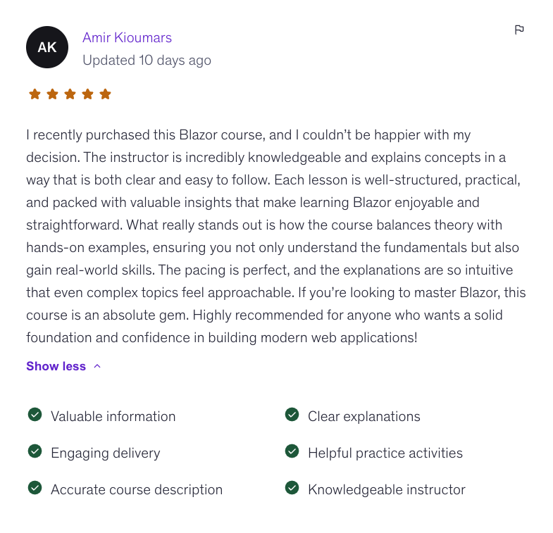 CoderFoundry's tweet image. Thanks for the awesome review Amir ⭐️⭐️⭐️⭐️⭐️

You can get access using this link for only $12.99!!!

udemy.com/course/complet…
