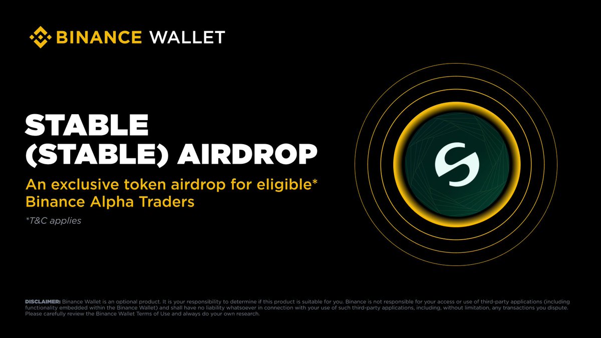 Binance Alpha is the first platform to feature Stable (STABLE), with Alpha  trading opening on December 8, 2025, at 13:00 (UTC). Users with at least  250 Binance Alpha Points can claim an