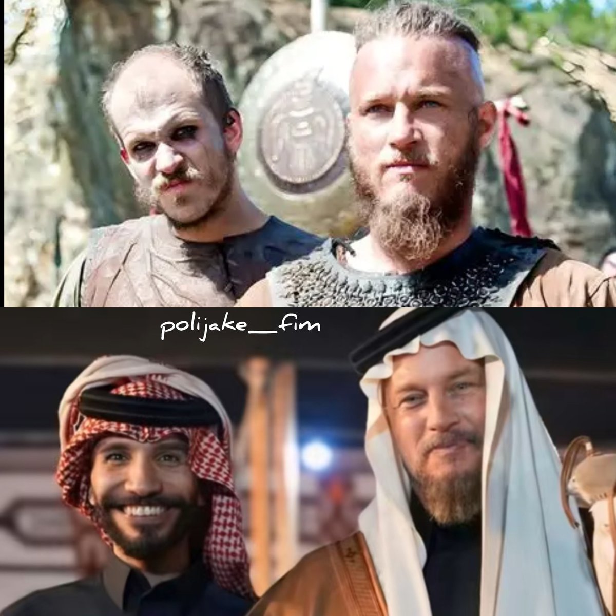Ragnar Lothbrok 👑 
Floki 👈😁
#SaudiArabian
#Vikings 
Travis Fimmel