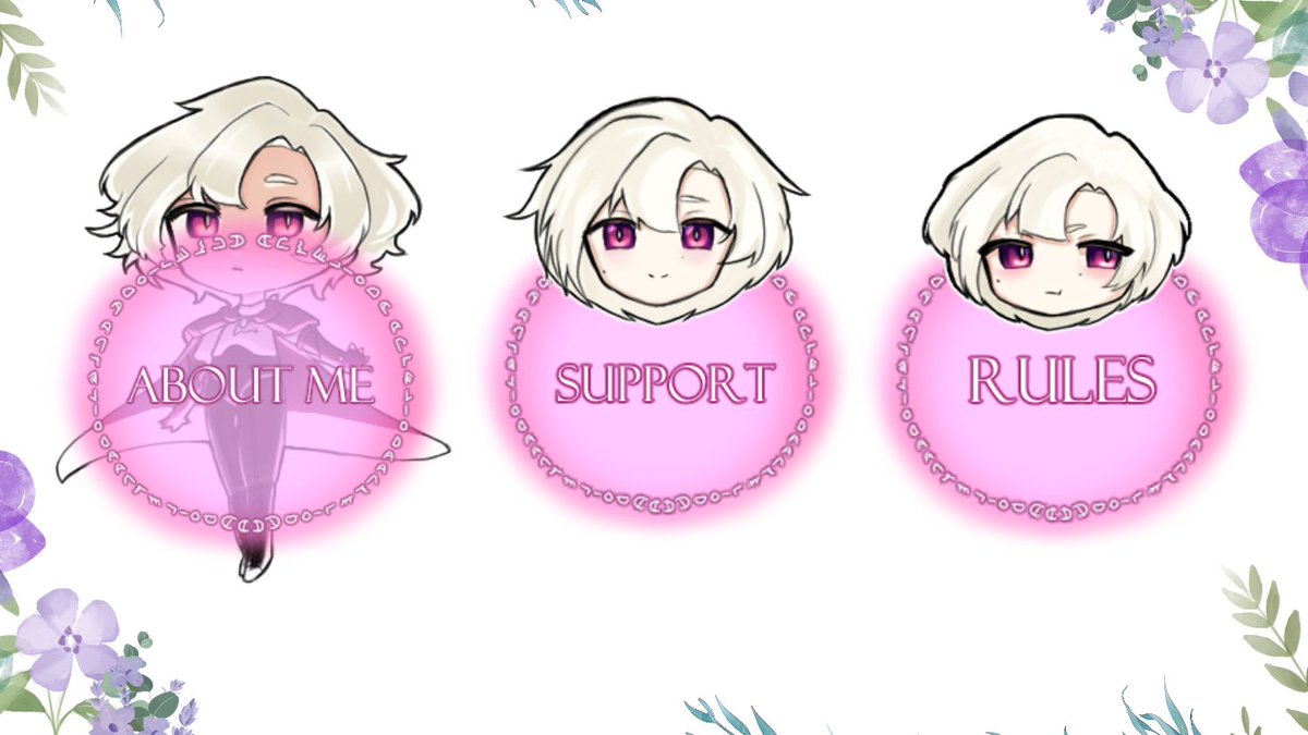 LioraViolet's tweet photo. I tried my hand on making Twitch panels and I think they turned out fine. Haha. https://t.co/YuPhADReOJ