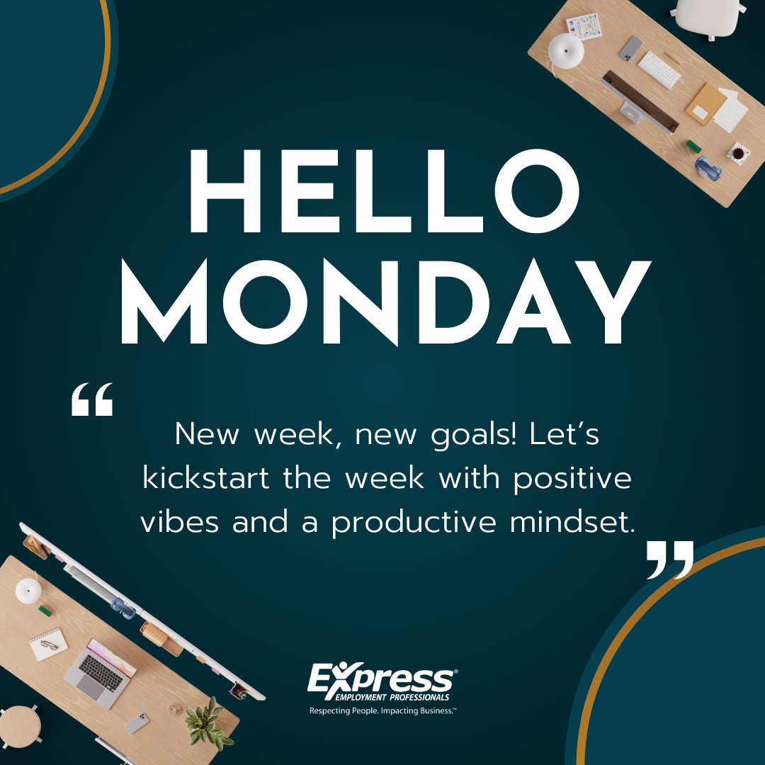 New week, new goals!
Let’s kickstart the week with positive vibes and a productive mindset.
You’ve got this! 💼✨

#MondayMotivation #NewWeekNewGoals