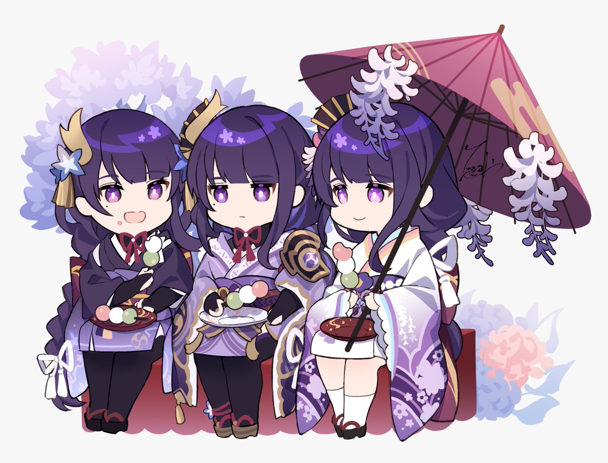 ちま雷電姉妹 #原神