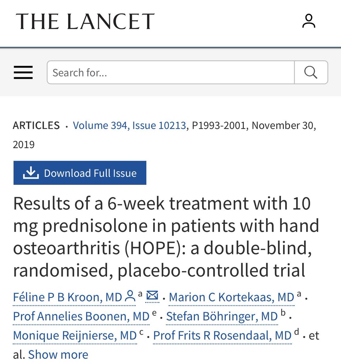 🦴🔥 HOPE Trial – Prednisolone in Hand Osteoarthritis

🧩 Background

🖐️ Hand OA → high pain + disability
❌ Limited effective therapies
🔥 Synovial inflammation plays a key role
🎯 Aim: Test short-term oral prednisolone in inflammatory hand OA flare

🧪 Methods

🔬 Design: