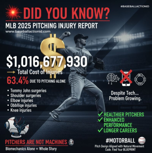 In 2025, #MLB spent $1B+ on pitcher injuries.
Record IL days. Record velo. Record tech &amp; still record broken arms. If we’re smarter than ever👉why are pitchers breaking more than ever? Time for a new lens. It’s time for #MotorBall! #Wintermeetings <a href="/jaegersports/">Jaeger Sports</a> <a href="/ButchBaseball29/">Butch Chaffin 🇺🇸🇺🇸🇺🇸⚾️⚾️🧢</a>