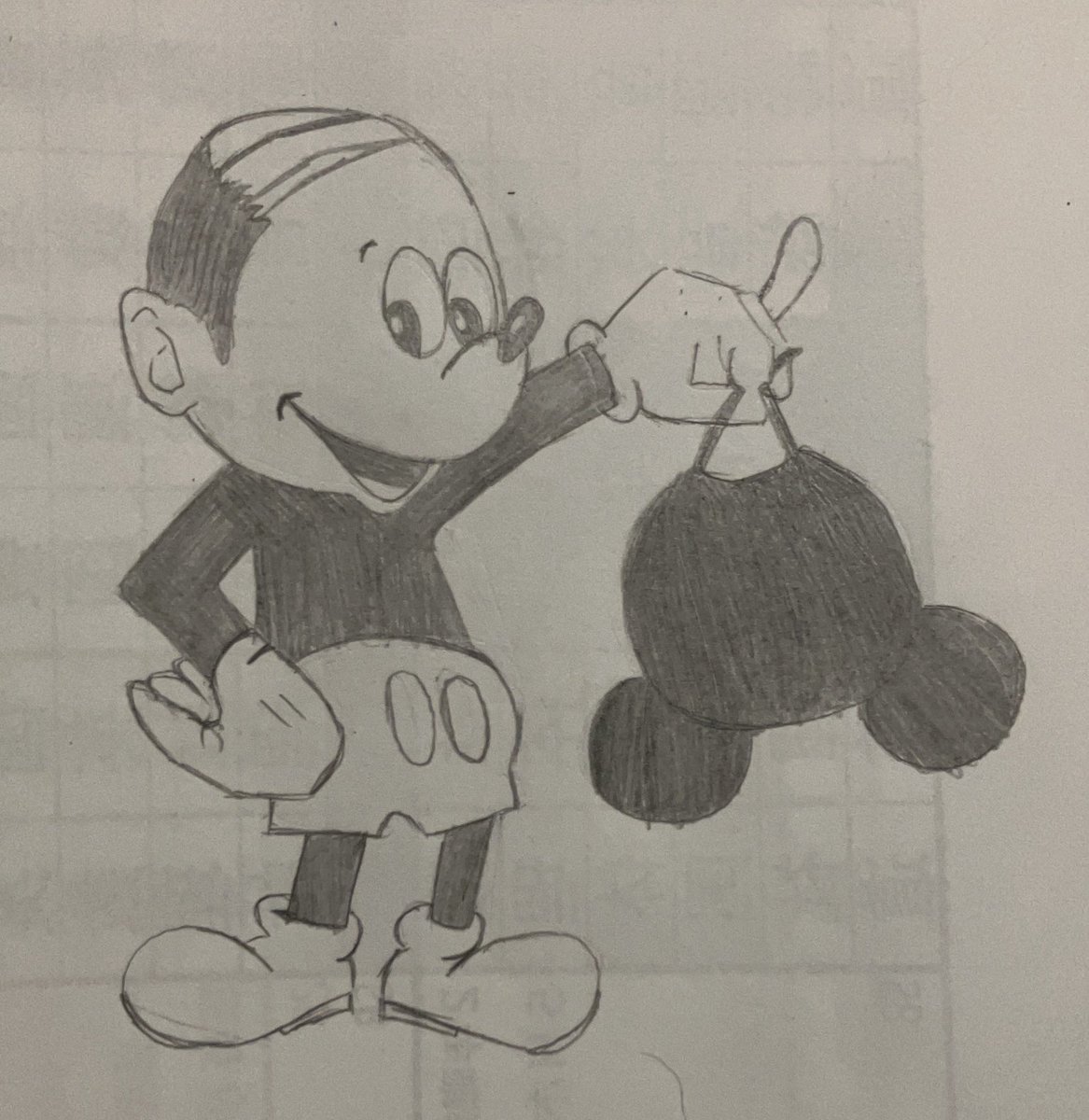 自己紹介のやつの絵が下手なだけで、普段は上手いんです！！ #ミッキー