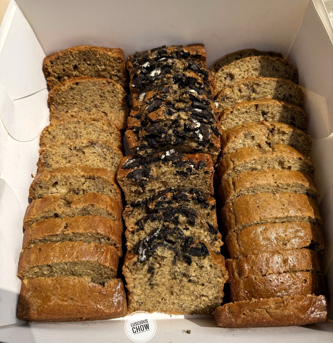 A box of banana bread slices for a beautiful babe celebrating her birthday today 🥰❤️