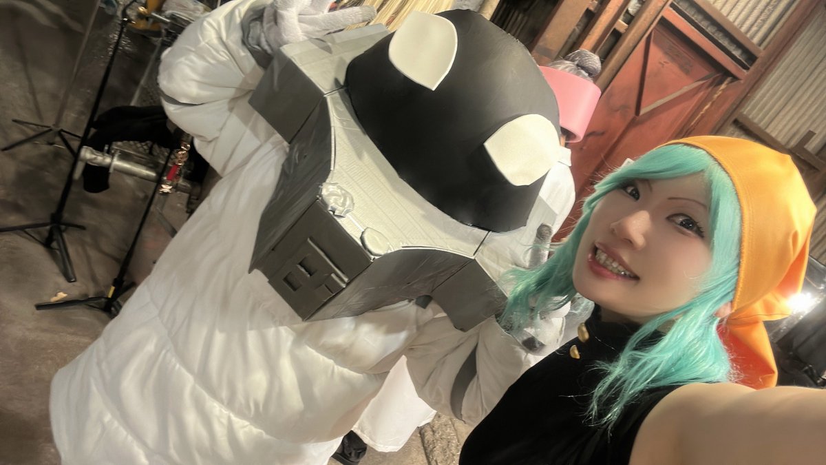 13号先生で参加させて頂きました！
衣装関係でカメラが使えずジョークに撮ってもらったツーショットです！
すごーい豪華でした✨楽しかった☺️
 #見ろ有精卵どもこれがプロヒーローだ